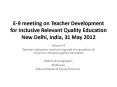 E-9 meeting on Teacher Development for Inclusive Relevant Quality Education New Delhi, India, 31 May 2012 PowerPoint PPT Presentation