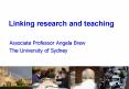 Linking research and teaching PowerPoint PPT Presentation