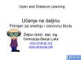 Ucenje na daljinu Primjeri za srednju i osnovnu  PowerPoint PPT Presentation