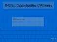INDE : Opportunit PowerPoint PPT Presentation