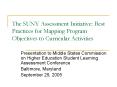 The SUNY Assessment Initiative: Best Practices for Mapping Program Objectives to Curricular Activities PowerPoint PPT Presentation