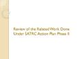 Review of the Related Work Done Under SATRC Action Plan Phase II PowerPoint PPT Presentation