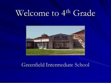 Welcome to 4th Grade