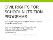 Civil Rights for School Nutrition Programs