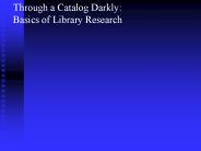 Through a Catalog Darkly: