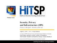 Introduction to the HITSP