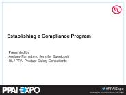Establishing a Compliance Program