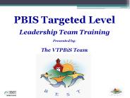 PBIS Targeted Level
