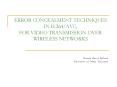ERROR CONCEALMENT TECHNIQUES IN H.264/AVC, FOR VIDEO TRANSMISSION OVER WIRELESS NETWORKS PowerPoint PPT Presentation