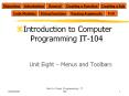 Introduction to Computer Programming IT-104 PowerPoint PPT Presentation