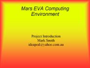 Mars EVA Computing Environment