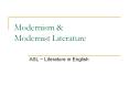 Modernism PowerPoint PPT Presentation