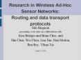 Research in Wireless Ad-Hoc Sensor Networks: Routing and data transport protocols PowerPoint PPT Presentation