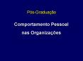 Comportamento Pessoal PowerPoint PPT Presentation
