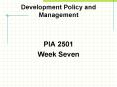 Development Policy and Management PowerPoint PPT Presentation
