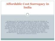 Affordable Cost Surrogacy in India