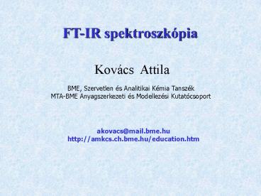 FT-IR spektroszk