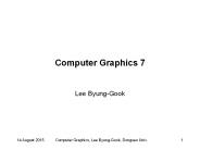 Computer Graphics 7