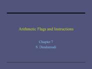 Arithmetic Flags and Instructions