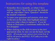 Instructions for using this template.