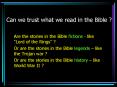 Can we trust what we read in the Bible ? PowerPoint PPT Presentation