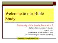 Welcome to our Bible Study PowerPoint PPT Presentation