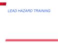 LEAD HAZARD TRAINING PowerPoint PPT Presentation