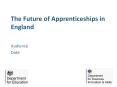 The Future of Apprenticeships in England PowerPoint PPT Presentation