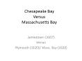 Chesapeake Bay Versus Massachusetts Bay PowerPoint PPT Presentation