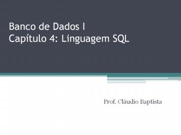 Banco de Dados I Cap