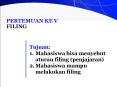 PERTEMUAN KE V FILING PowerPoint PPT Presentation
