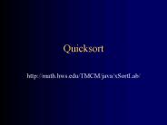 Quicksort