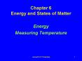 Chapter 6 Energy and States of Matter PowerPoint PPT Presentation
