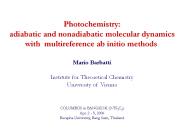 Photochemistry: adiabatic and nonadiabatic molecular dynamics with