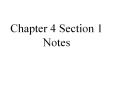 Chapter 4 Section 1 Notes PowerPoint PPT Presentation