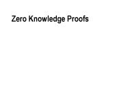 Zero Knowledge Proofs