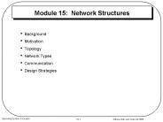 Module 15: Network Structures