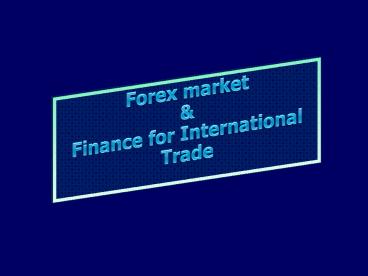 Forex market
