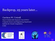 Backprop, 25 years later
