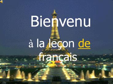 Bienvenu