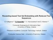 Reseeding-based Test Set Embedding with Reduced Test Sequences