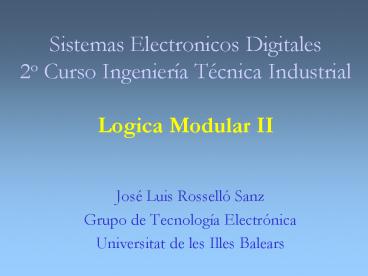 Sistemas Electronicos Digitales 2o Curso Ingenier