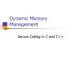 Dynamic Memory Management PowerPoint PPT Presentation
