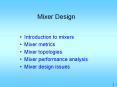 Mixer Design PowerPoint PPT Presentation