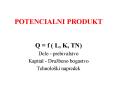 POTENCIALNI PRODUKT PowerPoint PPT Presentation