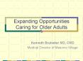 Expanding Opportunities Caring for Older Adults PowerPoint PPT Presentation