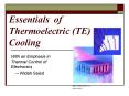 Essentials of Thermoelectric (TE) Cooling PowerPoint PPT Presentation