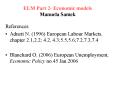 ELM Part 2- Economic models Manuela Samek PowerPoint PPT Presentation