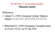 ELM Part 2- Economic models Manuela Samek
