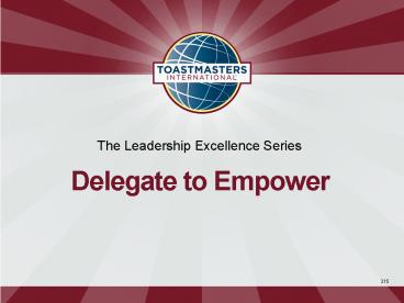 The Leadership Excellence Series